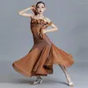 Vêtements de scène femmes vêtements de danse moderne filles sans manches robe latine salle de bal compétition Costume pratique XS5553