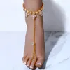 Halkalar altın gümüş renk seksi moda ince kristal metal zincir ayak parmağı bacak ayağı mücevher kadın bohemia plajı