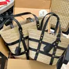 Handtasche Frauen Designer die Tragetaschen Stroh Umhängetaschen Dame Große Kapazität Busket Handtasche Casual Sommer Strandtaschen Weben Raffia Luxus gewebte Tasche Einkaufsgeldbörsen