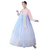 Roupas étnicas Vestido tradicional Minoria da minoria coreana Dança folclórica para mostrar mulheres asiáticas elegantes Hanbok Wedding Cosplay Stage