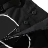سروال كارغو رجالي أسود ملابس الشارع الشهير بنطال هيب هوب غير رسمي مطبوع بجيوب عسكرية عتيقة متعددة الجيوب وزرة فضفاضة مستقيمة بأزرار للزوجين
