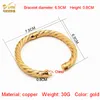 Charm Bracelets Dubai Gold Color Copper Indian Bangle For Women African Jewellery Luxury Brazilian Bangles Wedding Designer 230511