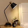 Tafellampen Noordelijke smeedijzeren bureaulamp eenvoudige moderne oogbeschermingstudie leeslicht ontwerper slaapkamer bedram bedmx9091449