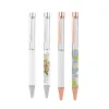 Sublimation stylos à bille blanc transfert de chaleur blanc en alliage de Zinc matériel personnalisé stylo école fournitures de bureau en gros