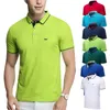 Camisas de polo de polos masculinas masculino algodão de verão do tipo de lapela masculina Camiseta casual de meia idade de meia idade Tee respirável macia S-4xl 230512