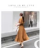 Casual Dresses Elegant Chiffon Long Sleeve Shirt Dress Women Belt Soe Up A-Line Pleated Maxi Dress Korean Fashion Fall Clothes Streetwear 230512