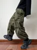 Men's Pants Black samurai men's pants oversize pants high street fashion plush knickerbockers American straight charging overalls 230512