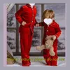 Pigiama Pigiama invernale per bambini Pigiama natalizio Pigiama natalizio in velluto rosso Neonati maschi Pigiameria per bambini PJ Lounge Set RTS 230511