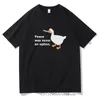 T-shirts pour hommes Goose Peace n'était jamais une option T-shirt unisexe en coton anti-rétrécissement T-shirt Mode Loisirs Cool Hommes T-shirts Été Femmes T-shirt 230512