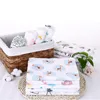 Couvertures emmailloter 110120 cm mousseline douce 100% coton mignon dessin animé né bain gaze infantile Wrap sac de couchage poussette couverture 230512