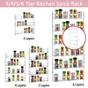 Hooks 3/4/5/6 Tier Spice kruidenkeukenrek kast plank deur organisator muurbevestiging houder opslag pantry spaarrekken rekken