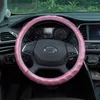 Steering Wheel Covers Pink Shiny Frosted Luxurious Comfortable Auto Car Cover Protection Styling Interior Accessorise