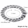 Bracciale in acciaio inossidabile 316L lucidato opaco moda catena per uomo Boy Cut Curb Cuban Link Maschio gioielli Hip Hop regalo 15mm HBM109 230511