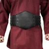 Ceintures Renaissance Médiévale Boucle Ceinture Viking Large Cuir PU Gaufré H7EF