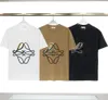 23ss lettres colorées broderie mens t-shirt designer t-shirts mode t-shirts de luxe vêtements pour hommes noir blanc S-3XL