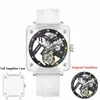 Horloges PINDU Design Herenhorloges Origineel Tourbillon-uurwerk Volledige saffierkast Diamond Skeleton Watch Sport Automatic