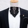 ترابط الرقبة الأصلي بروش قوس الأسود بروش للرجال نساء البريطانيات الكورية الرسمية لباس جيب دبابيس دبابيس يضع هدايا الرجال 230512