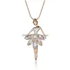 Collane con ciondolo Moda Balletto Ragazze Ballerino Collana Charms con strass di cristallo Ballerina Gioielli a catena lunga Dichiarazione Chri Dhgarden Dh26F