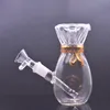 Heady Money Bag Bottle Mini-Glasbongs, Ölbrenner, Rohrgriff, Wasserpfeifen, Wasserpfeifen-Recycler, Aschefänger-Bong mit 14-mm-Glasölbrenner und Tabakkopf