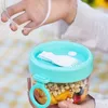Storage Bottles Overnight Oats Container Jars With Lid And Spoon 20Oz Airtight Oatmeal Food Canisters