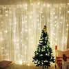 Strings Merry Christmas Tree ornamenten Gordijn Light Garland Festoon Jaar Decor Adornos de Navidad Xmas Noel 2023Led LED