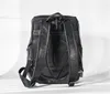Plecak Projektant mody oryginalny skórzany męski czarny weekend na świeżym powietrzu Travel Real Cowhide Computer Bookbag
