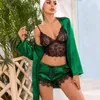 Women's Sleep Lounge Lace Sleepwear Set For Women Sexig transparent ärmlösa toppar Silk Shorts Pajamas Nightwear S-3XL Kvinnlig underkläder sömn bär P230511