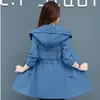 Damengrabenmäntel 2023 Elegante Frauen Frühling Herbst Plus Größe Lose Mit Kapuze Mantel Damen Mode Allgleiches Straße Casual Windjacke F142