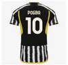 Fan Player Soccer Maglie 2023 2024 a casa in trasferta Milik di Maria Vlahovic Kean Pogba Chiesa McKennie Locatelli Top Maglie 23 24 KITS MEN BASSI UNIFOR JUVENTUS