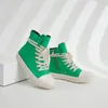 Scarpe eleganti Donna uomo Sneakers High Top Platform Sport Bianco Rosa verde Casual Moda pelle Vulcanizzata Feme 230511