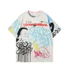 Modedesigner Menst Shirts tryckt man t-shirt bomulls casual tees kort ärm hiphop h2y streetwear lyx tshirts m-xxxl t42