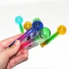 Colorful Pyrex Glass Bruciatore a nafta Pipe 4 pollici Tabacco Dry Herb Smoking Hand Bubblers tamponare tubo di paglia watter bong narghilè strumento dabber