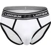 Underpants Men's Underwear Medium Waist Cotton Brief Solid Color Simple U Convex Comfortable Men Panties Large Briefs