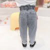 Jeans Baby Jeans Ruffles Jeans For Girls Casual Style Kids Jeans Girls Spring Autumn Toddler Girl Clothes 230512