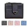 Bolsas femininas Saffiano Triangle prad carteiras masculinas de moedas carteiras de chave bolsa de couro de luxo carteira masculina de couro de grife porta-cartões porta-passaporte porta-chaves porta-cartões