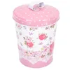 Storage Bottles Metal Cookie Tins Candy Container Small Tabletop Decor Lids Food Jar Airtight Seal Kitchen Countertop Mini Box