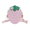 Simpatica borsa a tracolla monospalla alla fragola Borsa per accessori per frutta per bambini alla moda Borsa per bambini Portamonete per ragazza