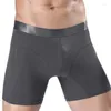 Onderbroek van hoge kwaliteit lange poot boksers shorts slipje mannen sport katoen elastisch ondergoed groot formaat heren sexy boksershorts cueca