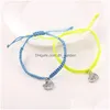 Cadena Colorf Hilo Pulseras trenzadas Te amo mamá Joyería afortunada para mamá Encanto Regalo del día de la madre Familia Bendiga Cuerda Pulsera Dhgarden Dh6N8