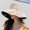 Wide Brim Hats Stylish Sun Hat Anti-pilling Bucket Sunscreen Summer Travel Casual Sunshade Dressing Up