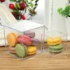 Emballage cadeau 4 pièces acrylique présentoir boîtes de faveur de mariage étui à bonbons Transparent emballage faveurs couvercle de récipient transparent