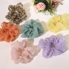 Клипсы для волос европейские и американские INS Organza Letter Circle Fashion Wild Girl Scrunchies Accessories