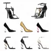Cassandra Women Luxury Opyum Sandals Designer Stiletto каблуки патентная кожа золото золото черная neuedes red lady fashion sedail