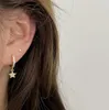 Hoop oorbellen Prachtige glanzende Rhinestone Star Pentagram Charms Vrouwelijke Koreaanse mode -oordingen voor vrouwelijke sieradenaccessoires 2023