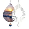 Sublimation Blanks Blank Wind Spinners Alluminum Large Water Fall Shape Spinning Hanging Patio Yard Decoration For Diy Both Sides Dr Dhs7Y