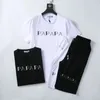 Summer Designer Men T Shirt Shorts Mens Set Short Sleeve Short 2 Piece Set of Letter Printing Pure Cotton T Shirts Nacing Up Beach Byxor Casual Short White Tee