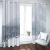 Curtain Snow Scene 3D Printing Curtains Beautiful Scenery Living Room Bedroom Drapes In Backdrop