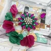 Ciondola orecchini dichiarazione strass di cristallo ciondolo multicolore grande per donna bel fiore nappa gioielli boho moda regalo Brincos