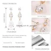 Dangle Chandelier Fashion Designer Clear Cubic Zirconia Waterdrop Earrings For Women Bridal Earring Ear Party Jewe Dhgarden Dhhli