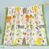 Couvertures emmailloter 110x110cm 120x150cm 6 couches mousseline garçon fille enfants enfants dormir Swaddle serviette de bain 100% coton né Wrap bébé 230512